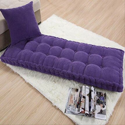 ASDF Garden Furniture Pad, Outdoor/indoor Water Thicken 2 Seater Bench And Patio Furniture Pad Cushion 50x125cm purple-8