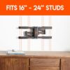 ECHOGEAR Full Motion TV Wall Mount for TVs Up to 82" - Works with Any Stud Spacing Up to 24" - Smooth Extension, Swivel, & Tilt - Wall Template f