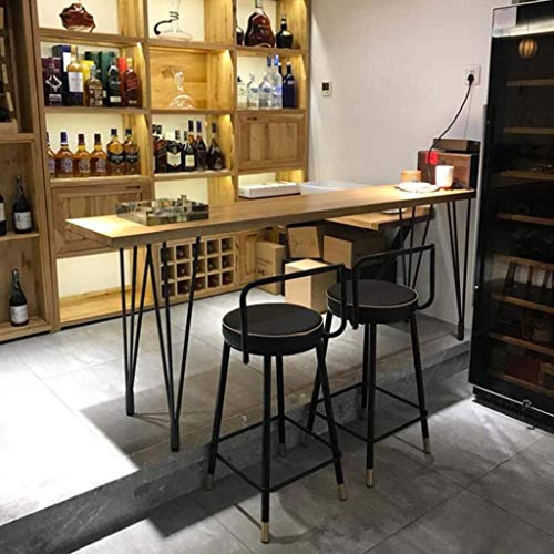 AANAN Stools,Stool Dining Bar Stool High-Modern Metal Frame with Footrest Fabric and Restk Brwon