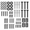 Conecto VESA Screws Set 64 Pieces Ideal for TV Mounting TV Wall Mount TV Bracket Mounting Screws with Dowels and Washers Black