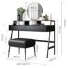 CZDYUF Wooden Dressing Table Small Household Makeup Table Makeup Dressing Table (Color : 3-pack, Size : Light Grey)