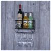 Stylish Simplicity Wall-Mounted Metal Wine Racks Stylish Simplicity Industrial Retro Stylish Simplicity Champagne Glass Wine Glasses Goblet Brack
