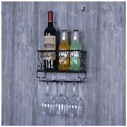 Stylish Simplicity Wall-Mounted Metal Wine Racks Stylish Simplicity Industrial Retro Stylish Simplicity Champagne Glass Wine Glasses Goblet Brack