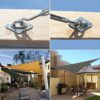 Awroutdoor Sun Shade Sail Fixing Kit, 5 inch 42Pcs 304 SUS Anti-Rust Sun Shade Sail Installation Hardware Kit, Awning Attachment Set on Garden Ca