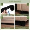 2 Rolls Toy Blocker for Under Couch Adjustable Bumper for Under Furniture Under Bed Blocker for Pets Under Couch Blocker Bed Bumper Stop Things f