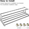 Alfaview 24'' Towel Rack, Stainless Steel Metal Towel Bar, Wall-Mounted Towel Holder Organizer Towel Shelf Storage Rail for Bathroom Kitchen (Sil