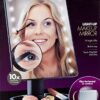 CaliCosy Ideaworks-Light-up Mirror-Large Mirror with 16 LED Lights for Make-Up, Hair Removal, and Other for Face Applications-Rotating Mirror-Mag