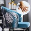 Kitchen Dining Room Furniture Chairs Velvet Dining Chair Set Of 2 Retro Kitchen Dining Room Chairs with Metal Legs Velvet Seat and Embroidery Bac