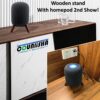 Real Wood Stand for Homepod 2nd gen (2023 Released), Wooden Holder with Metal Frame for Better Sound,Sturdy Stable Mount with Anti-Slip Protects