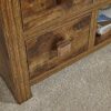 Home Source — Study Walnut Effect Particle Board 2 Drawers 1 Shelf Support TV Entertainment Unit