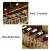 EMISOO Wine Rack Wall Mounted - Glass Carriers for Pubs Wine Glass Holders Hanging Under Shelf Glassware Rack Holder Ceiling Wine Rack Retro Deco