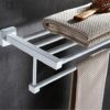 HIGOH Towel Racks, Bathroom Towel Rack Wall Mounted Towel Holder,Towel Rack Towel Rail,Bathroom Shelf Accessories,Wall Mounted Towel Holder/40Cm
