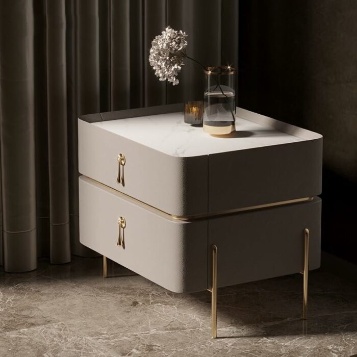 JJZXD Nightstand Italian Bedroom Storage Cabinet Small Unit Nightstand