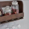 ZYZMH Log Wine Lac Hanging on the Wall Decoration Wine Rack Room Wine Rack Home Creative Bottle