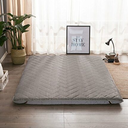 hxxxy Tatami Floor Mat,Futon Mattress topper Floor Sleeping Pad Soft Japanese Foldable Thick Collapsible King-C 150x200cm(59x79inch)