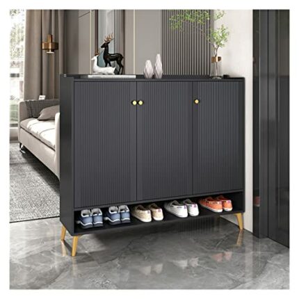 EYHLKM Multifunctional Simple Shoe Cabinet Storage Shoe Rack Save Space Hallway Furniture (Color : Argento, Size : 120cm)