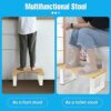 Toilet Stool for Adults, 7 Inch Bathroom Poop Stool for Adults, Waterproof and Anti-Slip Potty Stool, Improve Bathroom Posture and Comfort, Healt
