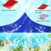 3x3m Gazebo Replacement Canopy Top Cover UV30+ Double Tiered BBQ Tent Cover for Patio Outdoor Yard Home Picnic Camping Party (Only Cover) Blue
