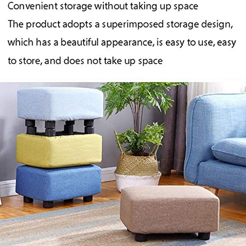LUKEO Solid Wood Stool Removable Chair Fashion Sofa Stool Fabric Bench Adult Round Stool Shoe Bench (Color : 3-pack)