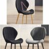 dining chair Kitchen Dining Room Furniture Chairs Dining Chairs Set Of 2 Velvet Padded Seat Sturdy Black Steel Legs Comfy Backrest Kitchen Bedroo