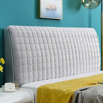 RTYHN Velvet Headboards Covers All-Inclusive Slipcover Bed Head Cover Slip Protector Cover Washable Thicken Elastic Bedside Decoration Protection