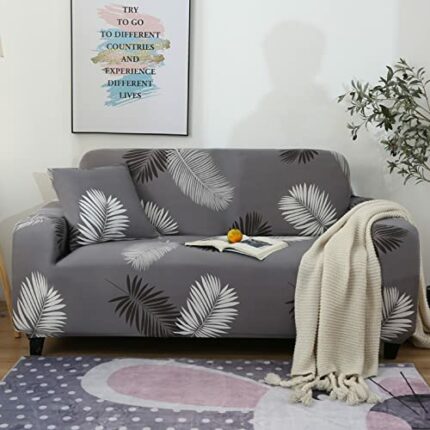 Janzoom Stretch Sofa Covers - 1/2/3/4 Seater Anti-Skid Elastic Sofa Slipcover Anti-Slip Foam - Furniture Pet Dog Cat Cover/Protector for Armchair