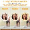 UUCOLOR Makeup Mirror with Lights USB Rechargeable 8 Inch 3 Color Lights Two Sided 1X/10X Magnification LED Vanity Mirror Touch Control 360°Rotat