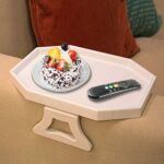 CLEVER BEAR Clip-on Sofa Armrest Snack Tray,Armrest Table Sofa Chair Armrest Tray Organizer Serving Table Remote Control Holder, Side Table