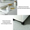 OPSREY Small Bathroom Storage Corner Floor Cabinet, Narrow Bath Sink Organizer with Drawers and Casters, Toilet Paper Organizer Cabinet
