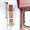 2pcs RV/Camper/Travel Trailer Bathroom Corner Storage Bar, Stainless Steel Adjustable Shower Corner Storage Bar Can Be Pasted or Fixed with Screw