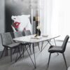 dining chair Kitchen Dining Room Furniture Chairs Set Of 4 Dining Chairs Kitchen Chair Modern Frosted Leather Metal Non-Slip Feet For Suitable Si