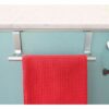 Tatkraft Horizon – Over the Door Towel Rail – Towel Holder for Cupboard Drawer Cabinet – Kitchen and Bathroom – Anti Slip Scratch Protecting Stri