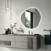 Tulup Mirror For The Home Room Decoration Neutral Light 90 cm Mirror Cloud Spot Prime Irregular Mirror LED Interior Design
