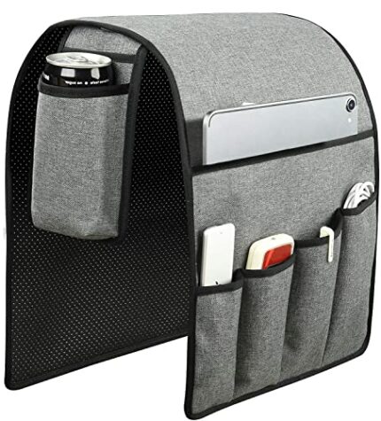 Spacmirrors KOSTOO Sofa Armrest Organizer Couch Arm Chair Caddy Sofa Cover Storage Holder for Remote Control Magazine Book Smart Phone Tablet Dri