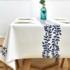 Yofori Table Cloth Wipe Clean Tablecloth Wipeable PVC Waterproof Rectangular Table Cover Plastic Table Protecter for Kitchen Outdoor (137x180cm,