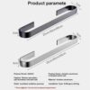 MIAOHY Towel Rail Rack Towel Holder Bathroom Towels Rack Hanger No drilling Towel Rack Bar Towel Rail (Color : Argento, Size : 25 * 7 * 3cm)