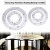 Yosoo Heavy Duty Aluminium Alloy Rotating Bearing Turntable Round Dining Table Smooth Swivel Plate (Size : 10inch)