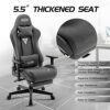 S*MAX Gaming Chair with Footrest Fabric Thicken Seat Ergonomic Gaming Chairs with 3D Armrest Breathable Fabric Headrest Lumbar Support Racing Sty