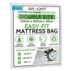 Double Size - Mattress Bag For Moving, Transport, And Storage - Self-Adhesive - Waterproof - Easy-Fit - Mattress Cover, And Protector, For Moving
