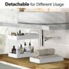 SOLEJAZZ 3-Tier Storage Trolley Cart Slide-out Rolling Utility Cart Mobile Storage Shelving Organizer for Kitchen, Bathroom, Laundry Room, Bedroo