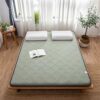 YLYAJY Foldable Tatami Mattress Adults Single Double Thick Warm Cotton-dyed Mattress with Straps Twin Queen King Size (Color : Gray, Size : 180x2