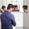 Vanexiss 3 Way Mirror,360 Mirror Self Cut Hair,Adjustable & Foldable Portable Trifold Mirror with Height Retractable Hook,for DIY Haircut,Hair Co