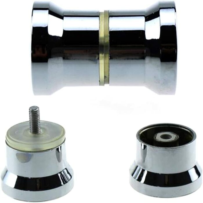 YUANQIAN Chrome ABS Shower Door Handle | 145mm (14.5cm) Hole to Hole (145-1pair Handle -Silver)