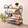 ZCMEB Multi-Layer Storage Shoe Cabinet Iron Simple Shoe Rack Household Home Door Small Shoe Rack Type Economic Iron Shoe Rack