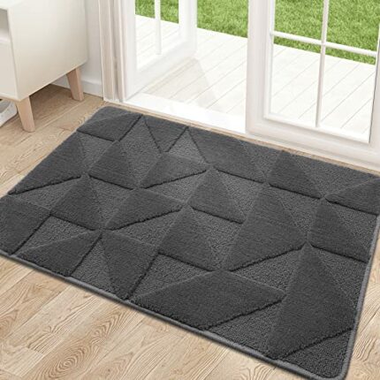 OLANLY Door Mats Indoor, Non-Slip, Absorbent, Dirt Resist, Entrance Washable Mat, Low-Profile Inside Entry Doormat for Entryway (36x24 inches, Da