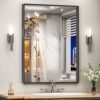 Brightify Bathroom Mirror for Wall, 24 x 36 Inch Black Mirror for Bathroom, Metal Frame Black Bathroom Mirror, Bathroom Vanity Mirror for Bathroo