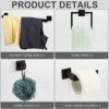 Gisafai 15 Pcs Bathroom Hardware Accessories Set, 23.6 Inch Bath Towel Bar Kit, Stainless Steel Bathroom Hardware Set, Towel Racks for Bathroom W