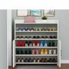 TJLSS Shoe Rack Shelf Console Cabinet Simple Multi-layer Large Capacity Shoe Cabinet Storage Cabinet Wooden Shoes (Color : 3-pack)