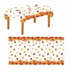 1 PCS Thanksgiving Fall Leaf Tablecloth Autumn Maple Leaf Table Cover, Wipeable Tablecloth Rectangular Maple Leave Table Cover For Picnic, Dinner