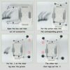 WANGZI Bathroom Folding Stool Pregnant Women And The Elderly Bath Stool Home Non-Slip Shower Room Toilet Bath Bench,White